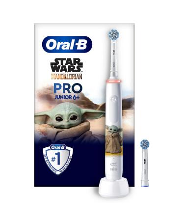 Oral-B Pro Junior Star Wars Electric toothbrush/Electric Toothbrush for children from 6 years 2 plug-in brushes 360 and pressure control 2 cleaning modes including sensitive to dental care soft bristles white Gogru/Starwars - Buy Online on GoSupps.com