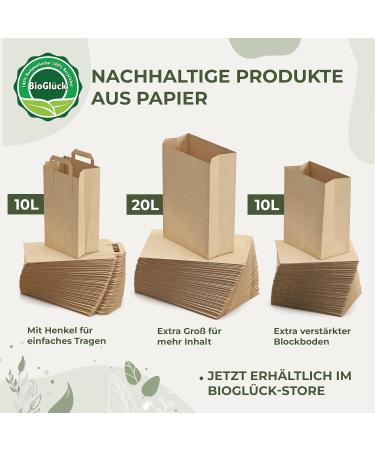 BioGl ck Organic Waste Bag with Handle - 10L (100 Pack) | Sustainable Kitchen Waste Solution - Buy Online on GoSupps.com