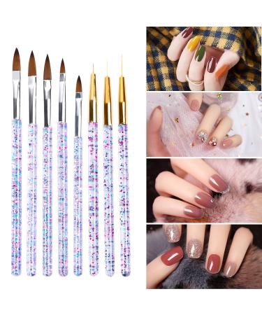 Joyan 8-Piece Acrylic Nail Brush Set | Professional Gel Nail & Design Brushes for Perfect Manicure - Buy Online on GoSupps.com