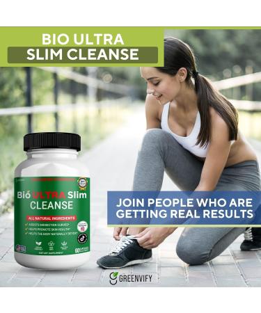 GREENVIFY Bio Ultra Slim Cleanse Maximum Strength Dietary Supplement 60 Capsules All Natural Ingredients Vegan Non-GMO Gluten Free 30-Day Supply (3) - Buy Online on GoSupps.com