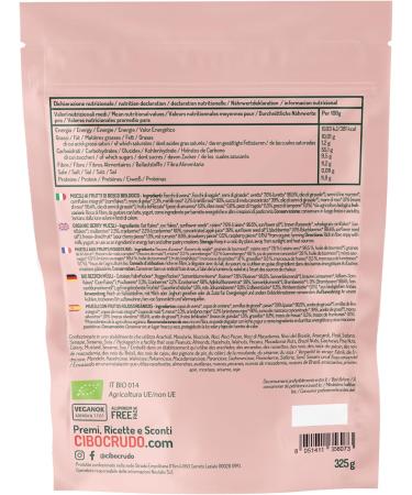 Berry Muesli - 325g. Oat and Rye Muesli with Dried Fruits such as Cherry Red Currant Strawberry and Raspberry. - Buy Online on GoSupps.com