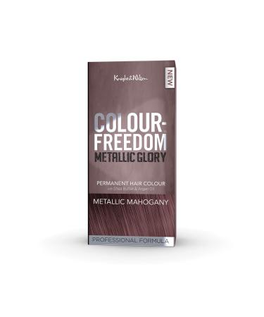 Colour Freedom Metallic Permanent Mahogany Conditioning Hair Dye. Infused with Shea Butter and Argan Oil for Ultra Glossy Conditioned Hair. 100% grey coverage. By Knight & Wilson. Metallic Mahogany 1 Count (Pack of 1)