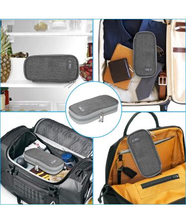 Youshares Insulin Cooling Bag with 2 Cooling Packs - Travel-Friendly Diabetes Accessory for Safe Insulin Storage (Gray) - Buy Online on GoSupps.com