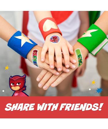 PJ Masks Kids Bandages - 100 ct Adhesive Bandages for Cuts Scrapes & Burns | Perfect Easter Basket Stuffers for Kids & Toddlers - Buy Online on GoSupps.com