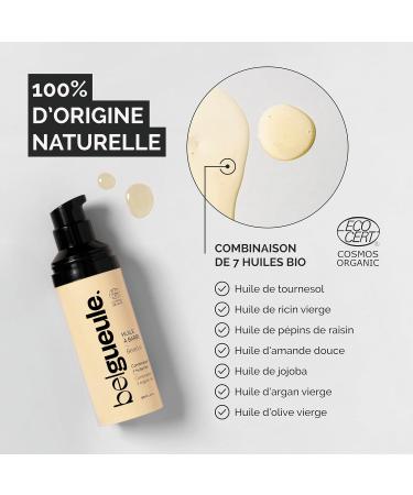 Belgueule Organic Beard Dryer Oil for Men Fortifying and Nourishing 7 Natural and Vegan Oils Made in France Beard Growth Care Hydration and Protection Without Greasy Effect - Buy Online on GoSupps.com