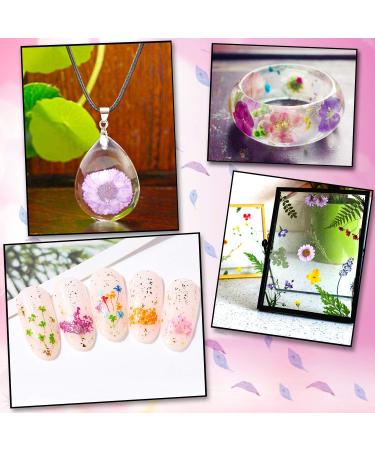 Dried Flowers for Resin Jewelry, Art Crafts, Scrapbooking - Natural Pressed Flowers for DIY Molds, Candles, Soaps, Nails Decor - Purple - Buy Online on GoSupps.com