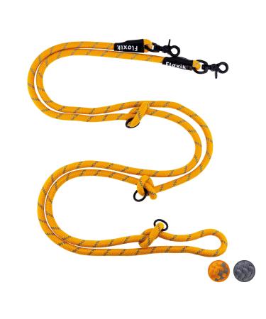 Floxic Premium Kleine Dog |Hundeleine 3M adjustable - Touline for small & medium -sized dogs - robust and stylish in gray or orange 3m | 12mm orange - Buy Online on GoSupps.com