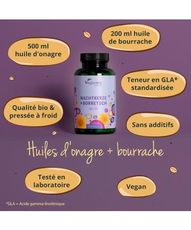 Organic Evening Primrose + Organic Borage - 700 mg | Vegan & Natural | With Omega 6 | For Skin + Hormone Rebalancing | Superior Quality & No Additives | 3 Months | Vegavero  - Buy Online on GoSupps.com