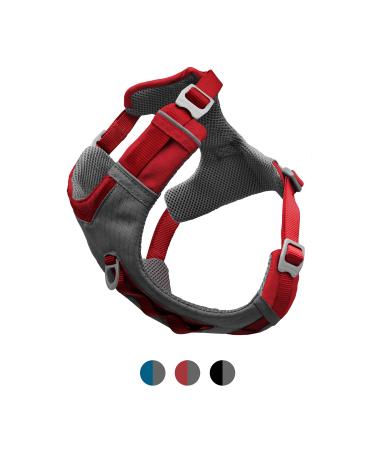 Kurgo Journey Air Dog Harness With Padded Chest and Back Handle For Dogs 34-47 kg Size XL Red/Gray XL Red