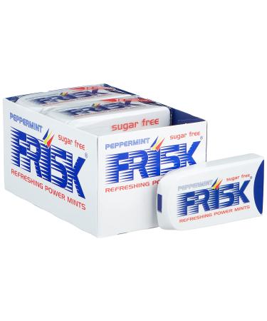 Frisk - Strong Mint Lozenges - Mini Maxi Refreshing Candy - Fresh Breath - Sugar Free - 0.1kg 12 Cases of 40 Lozenges