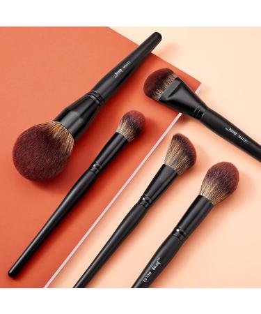 Jessup Large Face Makeup Brushes Set - 5pcs Synthetic Brushes for Foundation, Powder, Contour, Blusher & Highlighter - Phantom Black T273 - Buy Online on GoSupps.com