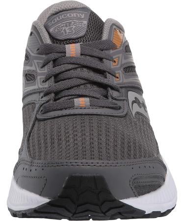 Saucony Men's Cohesion 13 Running Shoe 10.5 Wide Dark Grey/Orange - Buy Online - Buy Online on GoSupps.com