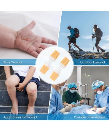 Wound Closure Strip 6 pcs - Sterile First Aid Kit Zip & Stitch Suture-Free Flexible Fabric Bandages for Skin Injury - Buy Online on GoSupps.com