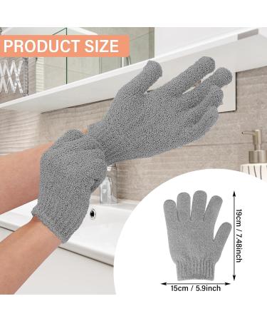Wllhyf Peeling Gloves - 2 Pairs Double-Sided Shower & Scrub Accessories for Dead Skin Removal | Black & Gray Spa Massage Essential - Buy Online on GoSupps.com