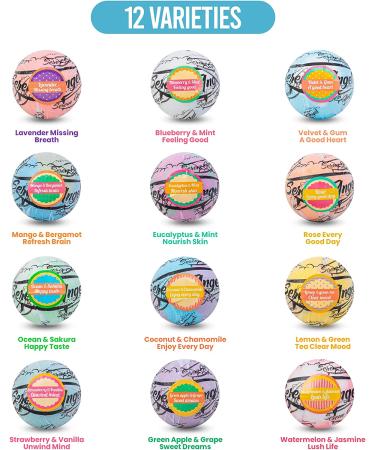 12-Piece Organic Bath Bombs Gift Set for Women - Handmade Spa Fizzies with Essential Oils & Shea Butter - Perfect Mother's Day Gift by Serene Angel - Buy Online on GoSupps.com