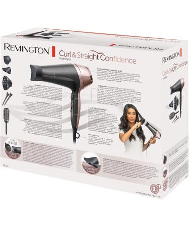 Remington D5707 Hair Dryer - 2200W Ionic Technology for Curls Waves & Smooth Styles | 3 Attachments 3 Heat & 2 Speed Settings - Perfect for International Shipping - Buy Online on GoSupps.com