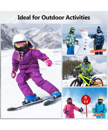 Heggcooe Kids Winter Storm Hood & Fleece Balaclava | Warm Face Mask for Girls | Windproof Ski Mask for Outdoor Sports - Buy Online on GoSupps.com