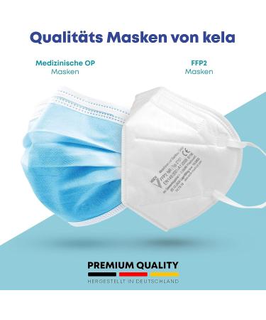 Buy Kela Everyday Mask - Premium Disposable Mouth & Nose Mask | Made in Germany - Community Mask in Blue - International Shipping Available - Buy Online on GoSupps.com