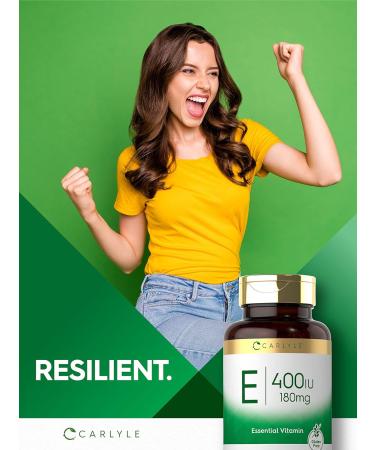 Carlyle Vitamin E 400 IU Softgels - 300 Count | Non-GMO & Gluten Free - Buy Online on GoSupps.com