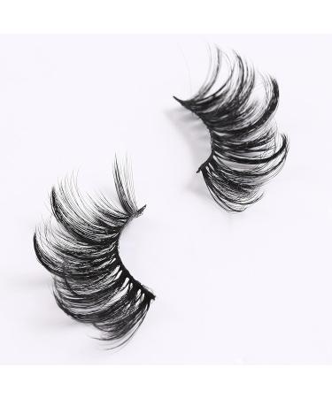 KFZR Eyelashes False Eyelashes Faux Mink Fake Lashes Fluffy Eye Lashes Thick Dramatic Volume Long Soft For Makeup 3 Pairs NO Glue (Style 1 -25mm) - Buy Online on GoSupps.com