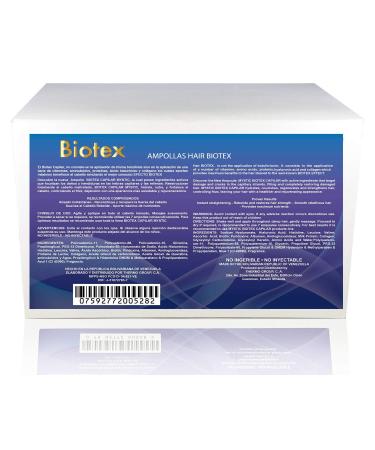 Buy Mystic Biotex Ampoule Anti-Frizz Hair Treatment - Repair & Restore Damaged Hair with Essential Nutrients & Vitamins - 24-Pack Hyaluronic & Amino Acid Formula - Buy Online on GoSupps.com