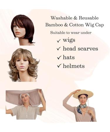 Deresina Lavender Cap for Hair Loss - Bamboo Fabric Wig Liner (2 Pack) - Comfortable & Breathable - Buy Online on GoSupps.com