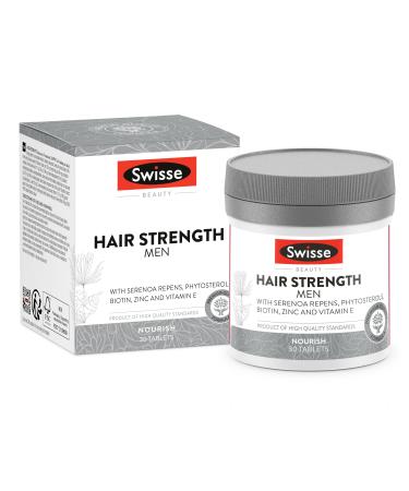 SWISSE Strong Hair for Men Supplements for Hair with Biotin Vitamin E and Zinc 30 Tablets Made in Italy Old Edition