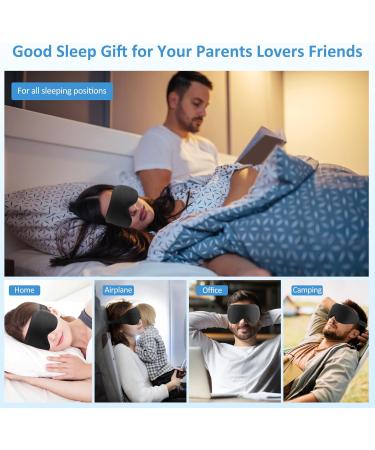 3D Sleep Mask for Men & Women | 100% Light Blocking Eye Mask with Adjustable Straps | Comfortable Travel Napper & Eyelash Extension Friendly - Buy Online on GoSupps.com