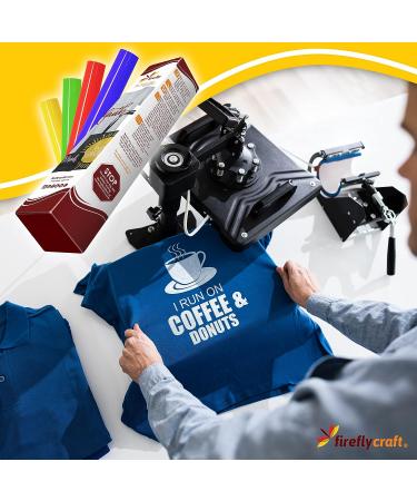 Firefly Craft Aqua Heat Transfer Vinyl for Shirts - 3 Rolls 12 X 20 - Iron on HTV Vinyl for Cricut & Silhouette - Buy Online on GoSupps.com