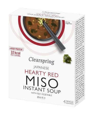 Clearspring Clearspring | Red Miso and Sea Vegetable Soup | 1 x 4 x 10 g