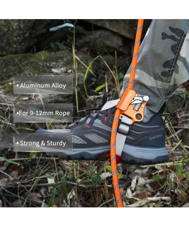 Newdoar Foot Ascender Riser - Climbing Device for 8-13mm Rope - Orange Left | Ideal for Tree Climbing Mountaineering & Roping - Buy Online on GoSupps.com