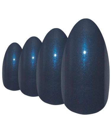 False Nails by Bling Art Grey Glitter Almond Stiletto 24 Fake Long Acrylic Tips