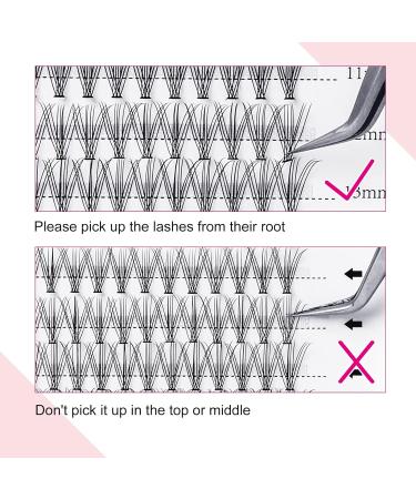 Fadlash Cluster Eyelashes Extension 10D 0.10mm D Curl | Mixed Length DIY Individual Lashes 8-15mm | Self-Application Individual Cluster Lashes - Buy Online on GoSupps.com