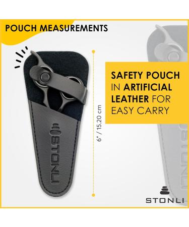 STONLI 5 Premium Beard & Moustache Scissors for Men - Ultimate Facial Hair Styling Tool - Nose Hair Trimming - Black - Buy Online on GoSupps.com