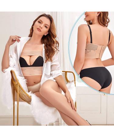SCARBORO Post Surgery Breast Band for Women - Compression Support Strap for Breast Implants, Augmentation, Reduction - XL-2XL Beige - Buy Online on GoSupps.com