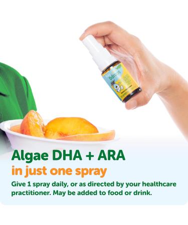 Ddrops Baby Algae DHA + ARA - 30 Sprays - Omega Essential Fatty Acids Support Brian and Eye Development - No Artificial Preservatives Flavors or Colors - Buy Online on GoSupps.com