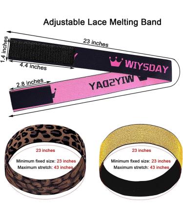 Wig Band Set for Melting Lace Wigs - 2PCS Black+Pink Edge Wraps for Lay Edges - Buy Online on GoSupps.com