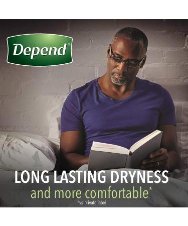 Depend Night Defense Men's Incontinence Underwear, Overnight, Disposable, Large - 28 Count (2 Packs of 14) - Buy Online on GoSupps.com