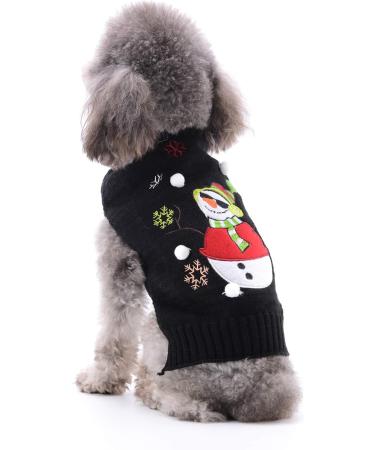 Christmas Dog Sweater - Warm Turtleneck Knitwear for Puppies | Festive Holiday Petwear with Snowman Design | Perfect Gift for Dogs - Buy Online on GoSupps.com