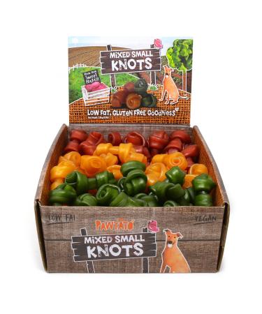 Pawtato Knots Small - Mixed Case Vegan dog Chews. Natural rawhide alternative dog treat. Low fat plant based hypoallergenic sweet potato chews 1.6kg Green/Orange/Red Sweet Potato 1.6 kg (Pack of 1) 1 - Buy Online on GoSupps.com