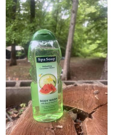 Spasoap Bulk Body Wash With Soft Refreshing Scent Extra Moisturizing and Deep Cleansing with shea & Vitamin E (6 count) 20FL oz each Body soap smooth feeling (Cucumber Melon) - Buy Online on GoSupps.com