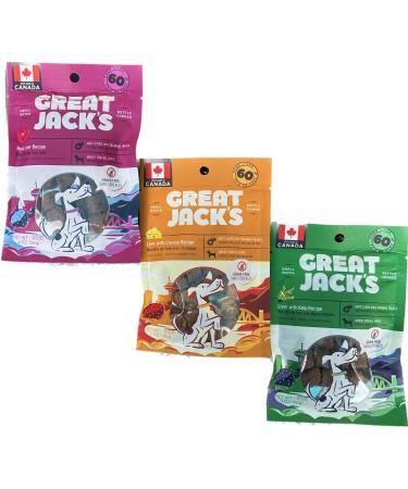 Great Jacks Grain Free Liver with Cheese Liver with Kelp Real Liver Recipe 3 X 56g.