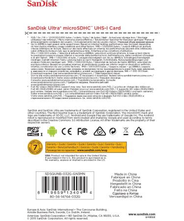 SanDisk 32GB Ultra Micro SD HC Class 10 Memory Card - SDSQUNB-032G-GN3MN - Buy Online on GoSupps.com