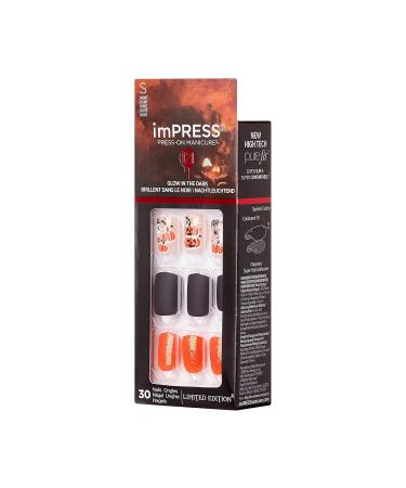 Shop KISS imPRESS Limited Edition Halloween Glow-In-The-Dark Press-On Nails - Hey Boo-tiful with PureFit Technology | Includes Prep Pad Mini File & Cuticle Stick - International Shipping Available - Buy Online on GoSupps.com