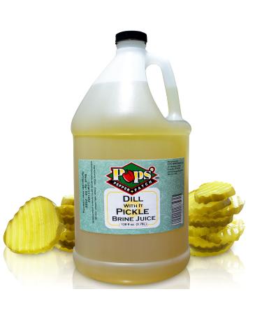 Pops Pepper Patch Pickle Brine Juice - Dill Pickle Juice for Leg Cramps, Pickle Pops, Pickle Juice Shots - Made from Real Dill Pickles - No Artificial Colors or Flavors - Aids in Hydration - 1 Gallon