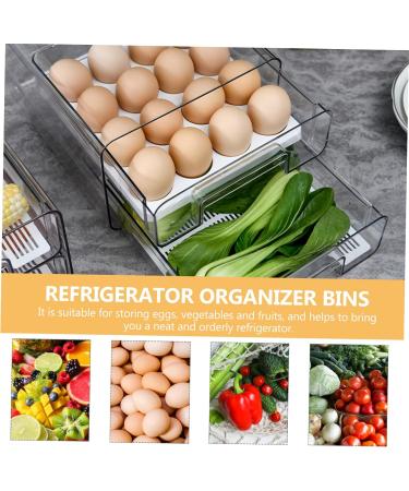 Zerodeko Egg Cartons Layers Organizer Double -layer Tray For Storage Bin Refrigerator Carton Holder Egg Fruit re-usable Egg Tray - Buy Online on GoSupps.com