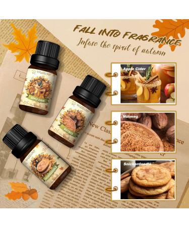 Fall Essential Oil Set for Diffusers - Aromatherapy Oils Gift Set: Apple Cider Nutmeg Snickerdoodle Vanilla Forest Pine Pumpkin Spice (6x10ml - Buy Online on GoSupps.com