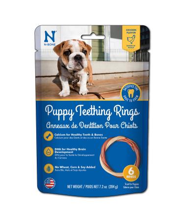 N-Bone Puppy Teething Rings Chicken Flavor 6-count(pack of 1) / 7.2 oz