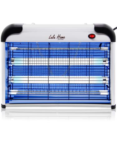 Lulu Home Electric Bug Zapper, Aluminium Indoor Insect Killer for Mosquito, Bug, Fly with Powerful 2800V Grid 20W Bulbs