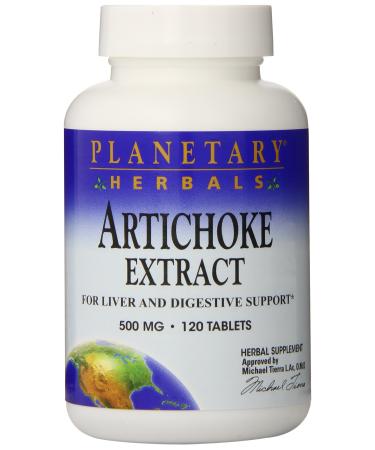 Planetary Herbals Artichoke Extract Tablets, 500 mg, 120 Count - Buy Online on GoSupps.com